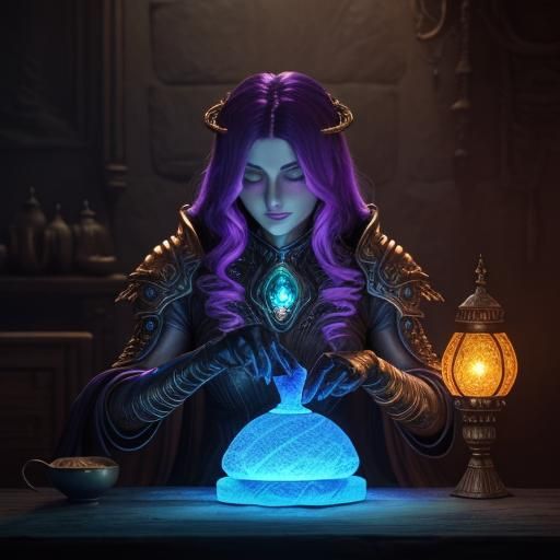 Mysterious Salt Lamp with Sands of Time