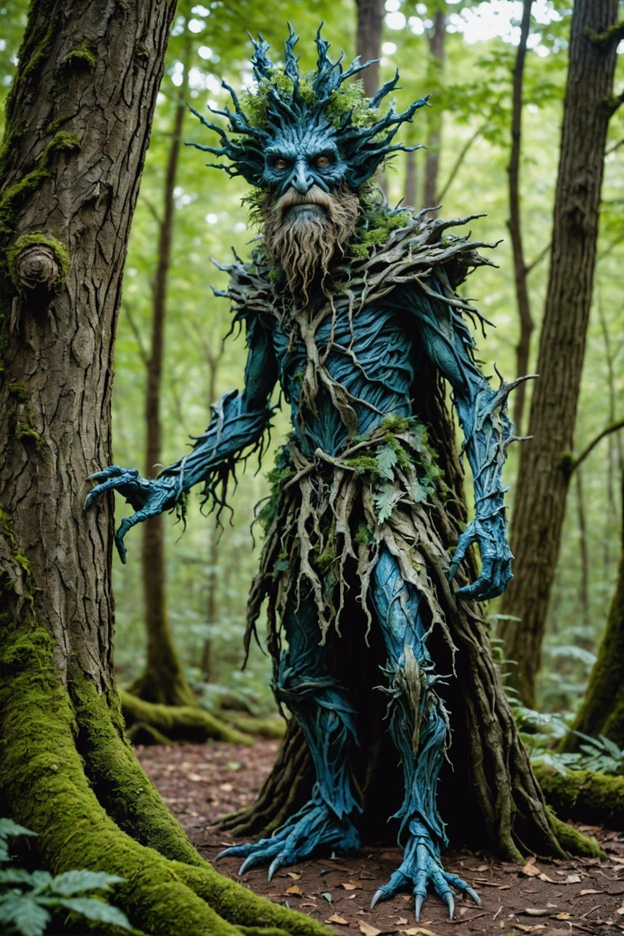 Blue Treebeard Fusion: A Forest Photography