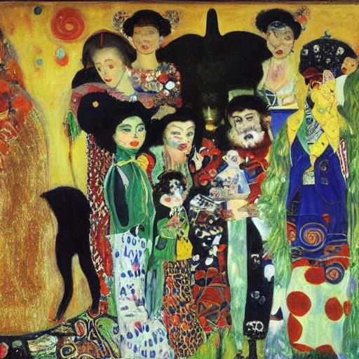 Elegant Vampires in Art Nouveau Style