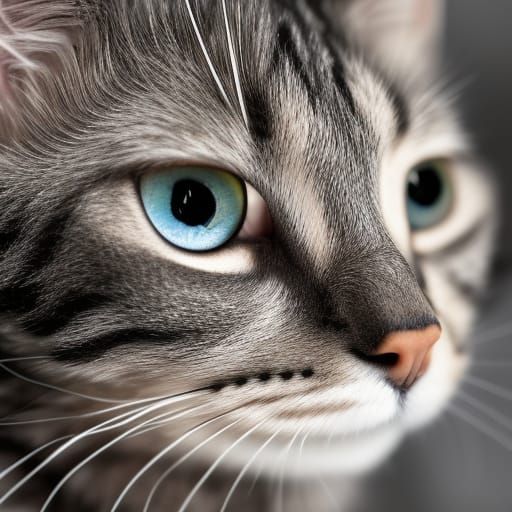 Detailed Cat Portrait with Bokeh and Natural Light