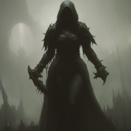 Death Knight in Demonic Armor: Gothic Dark Fantasy