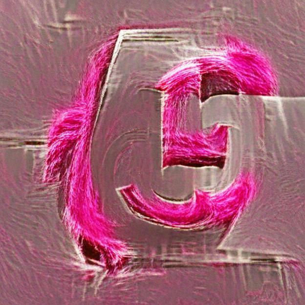 Magenta Letter C Graphic