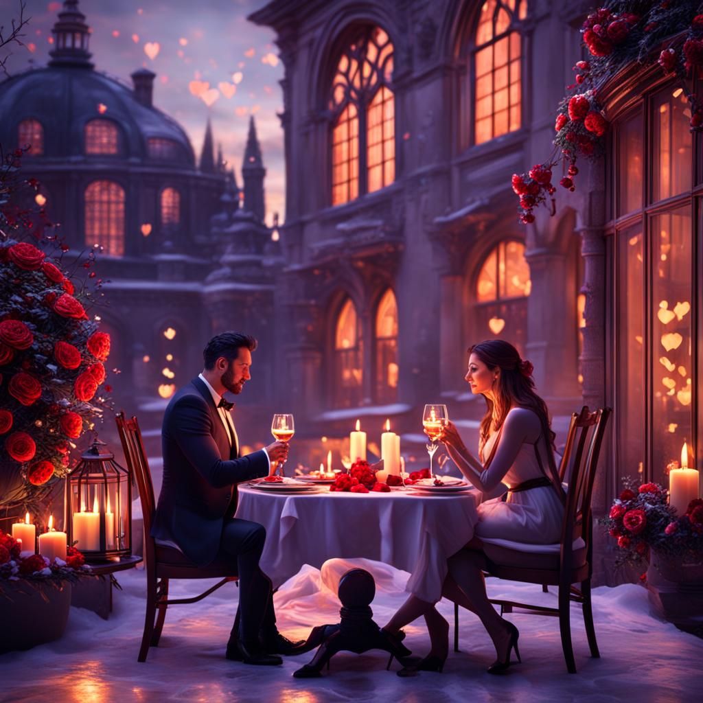 Romantic Candlelight Dinner on Valentine's Day