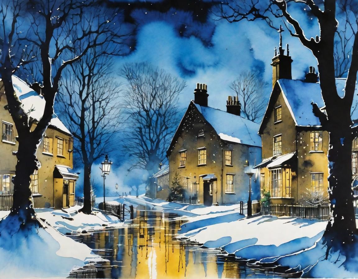 Warm Christmas scene