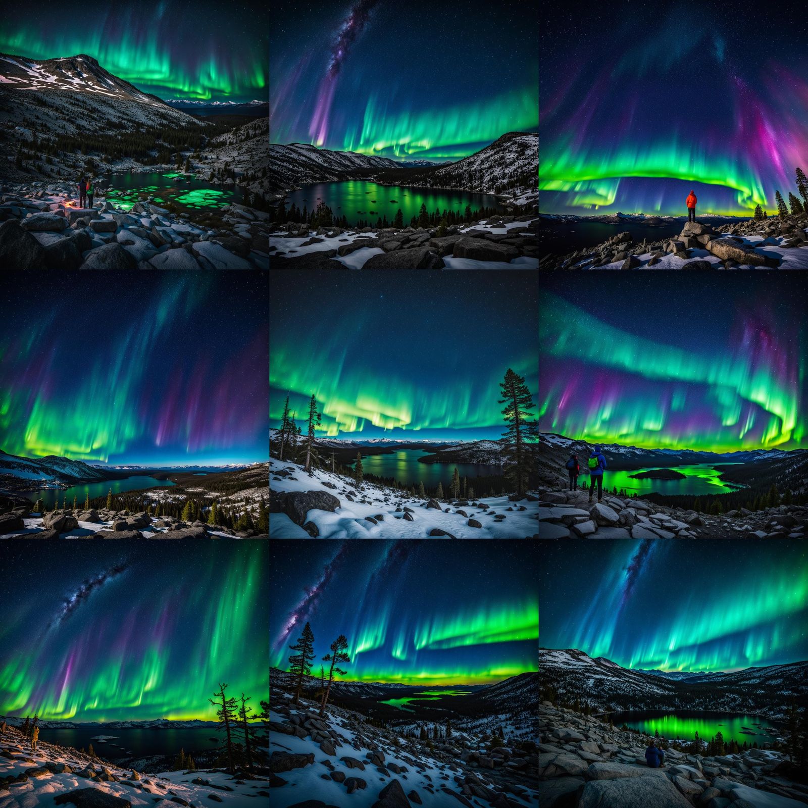 Aurora Borealis over Desolation Wilderness