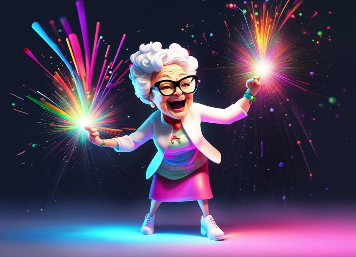 Bobblehead beatnik grandma