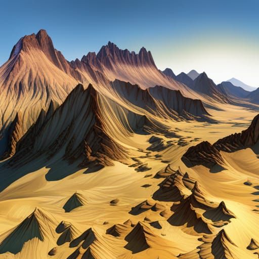 AI Generated Mountainous Landscape in 3D