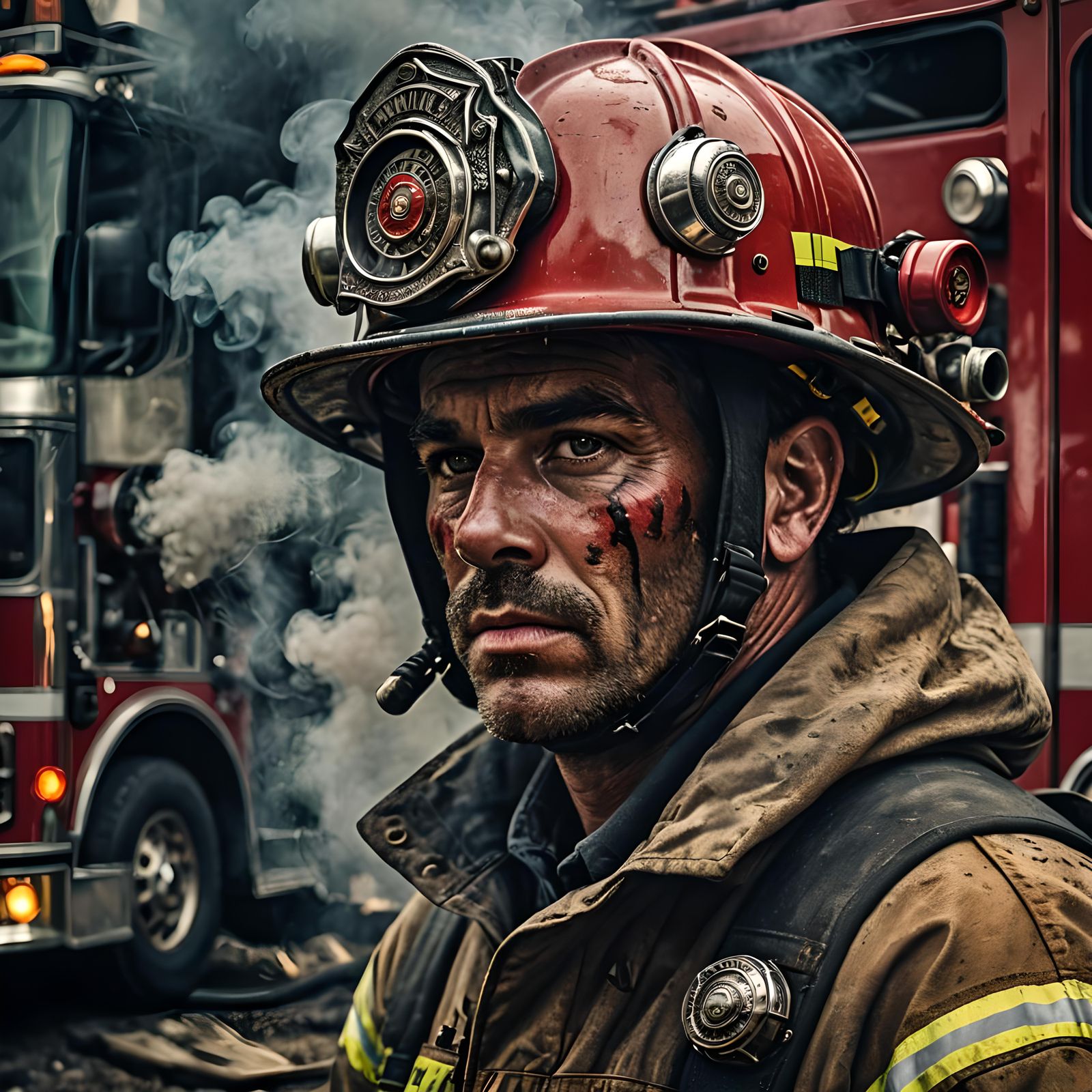 A Firefighter man