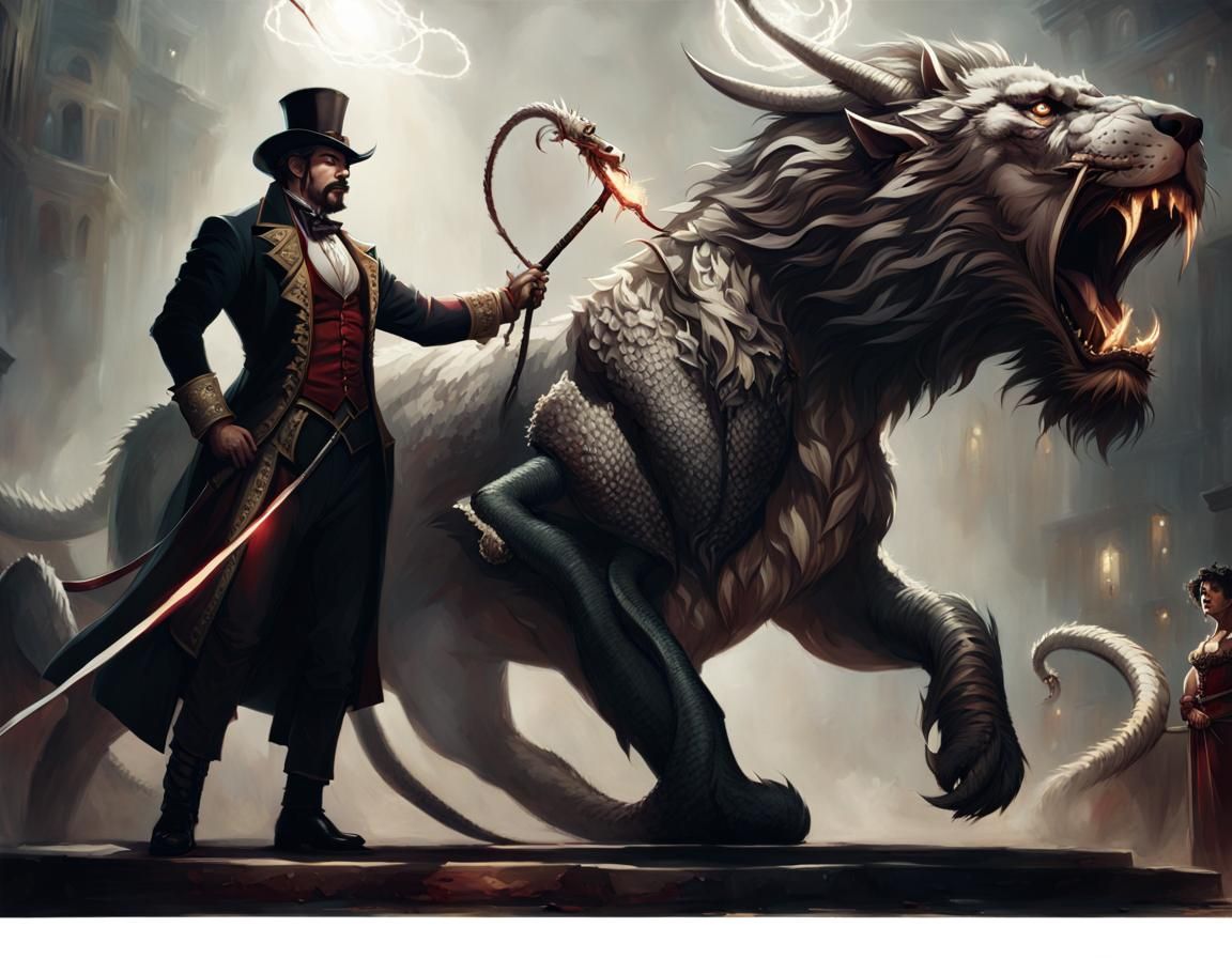 Dragon Tamer in Dark Fantasy Style