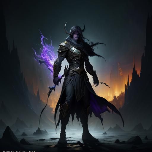 Detailed Dark Elf Concept Art in 8K