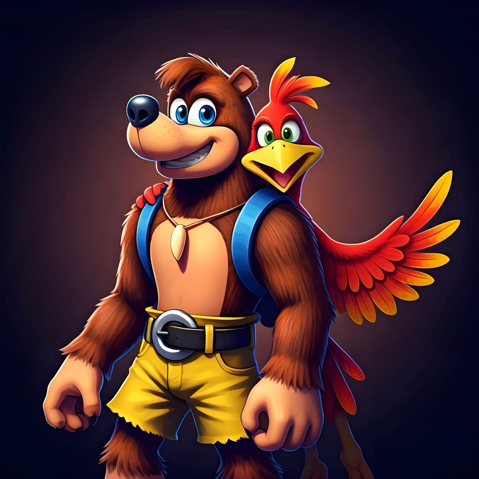 Banjo Kazooie Anime Portrait in Cinematic Style