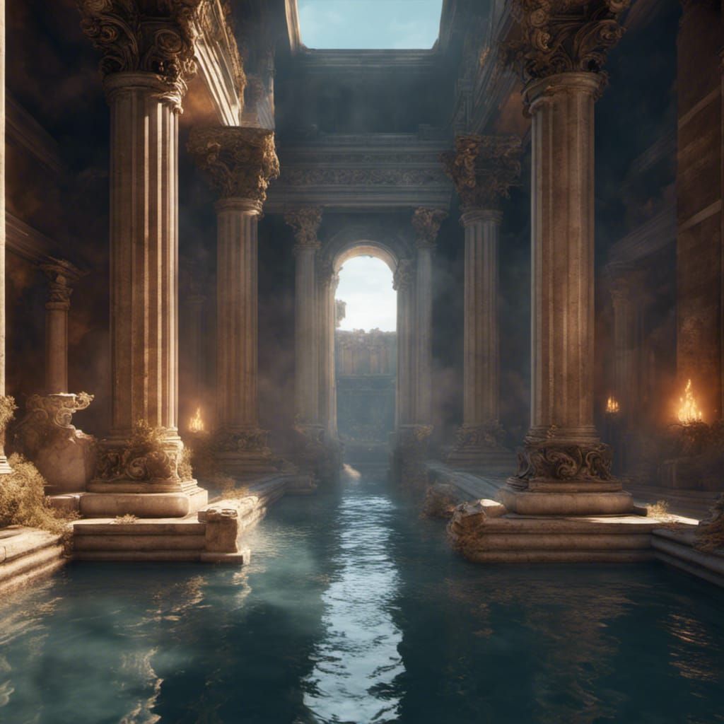 Baths fed by Hot Springs at Aquae Sulis (Britannia)