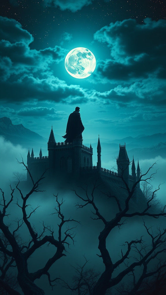 Gothic Dracula Landscape in Beksiński Style