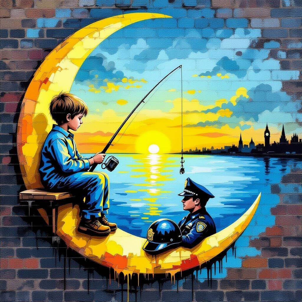 FIshermen Fishing on the Thames