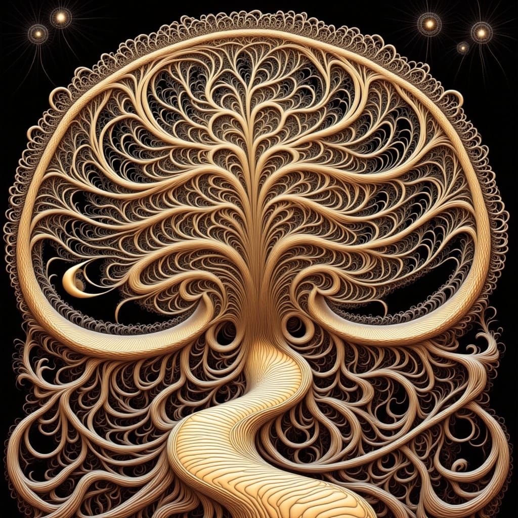 Abstract Microverse Macroverse Landscape with Fractal Webs