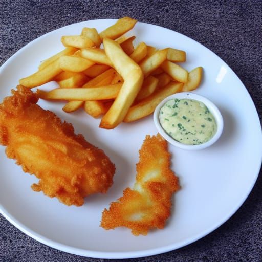 Delicious Plate of Fish and Chips