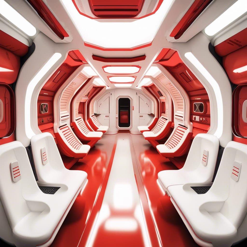 Sci-Fi Spaceship Interior in Cinematic Style