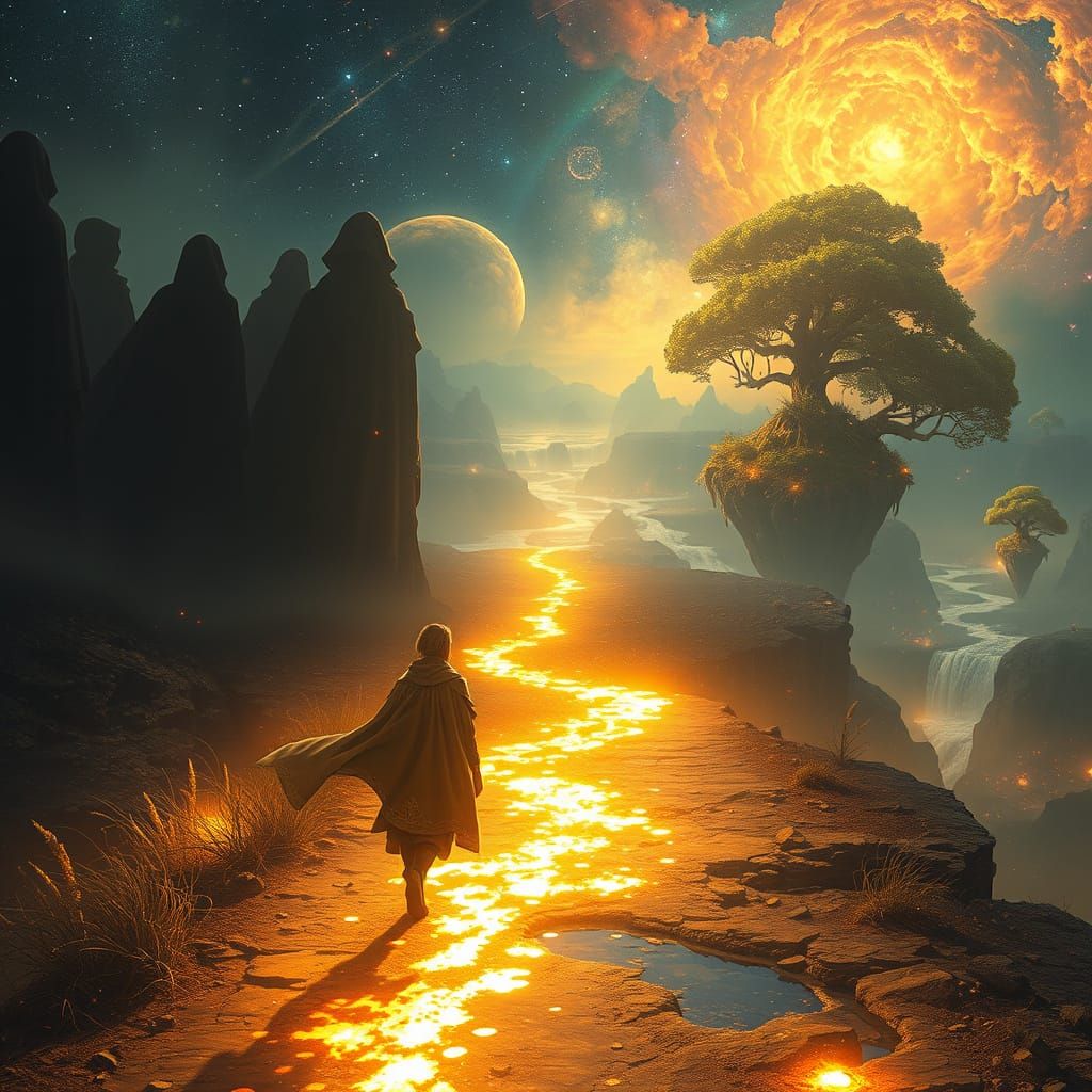 Fantasy Realism Portrait of a Determined Traveler