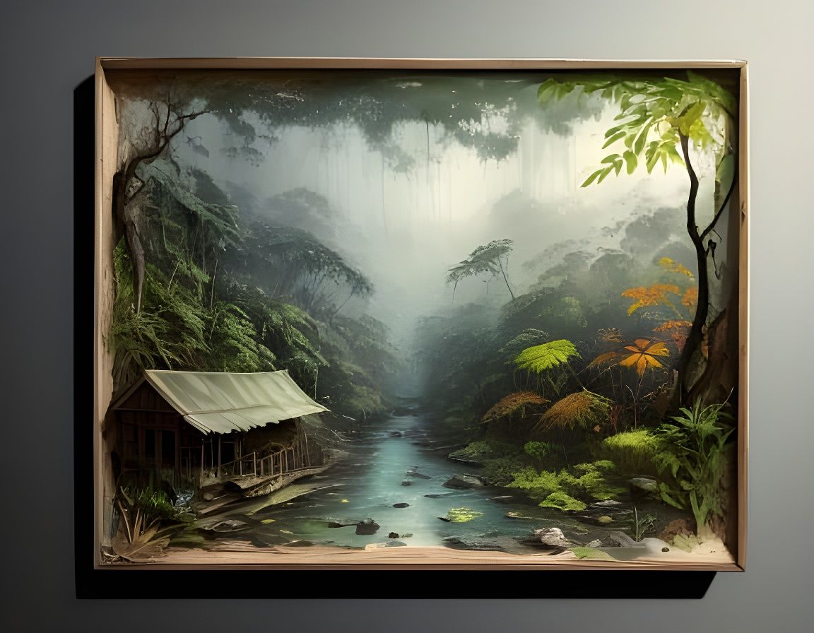 Pencil Transforms into Miniature Rainforest Concept Art