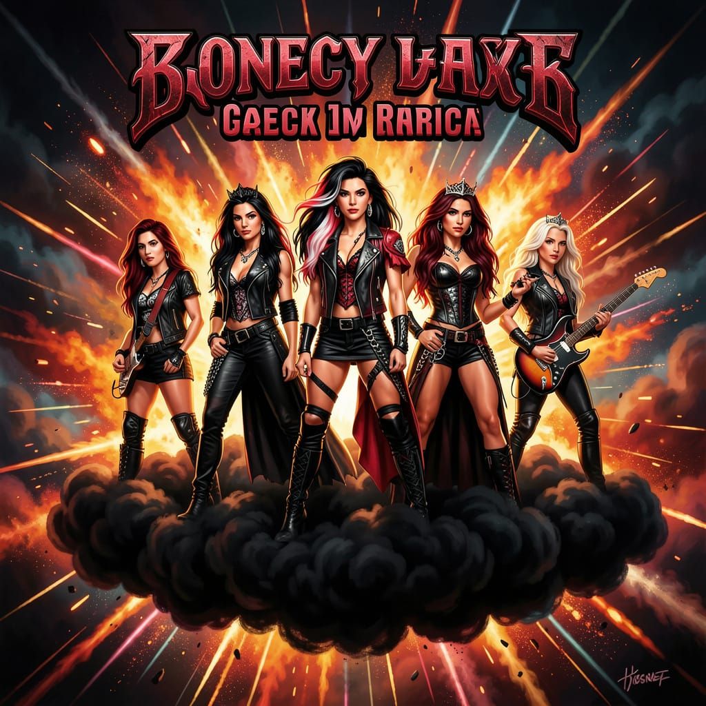 Disney Princesses Reimagined in Rock and Roll Style