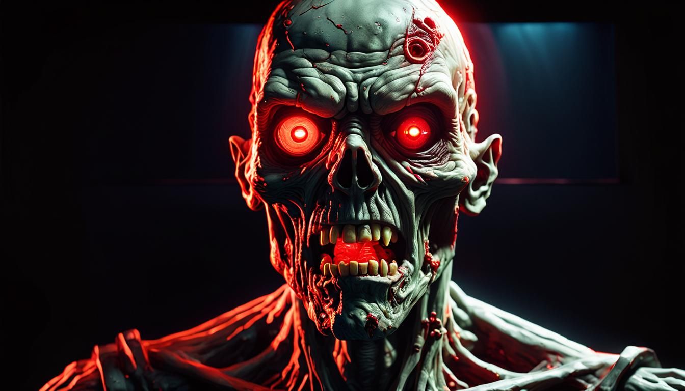 Creepy Zombie Lamp in Sci-Fi Industrial Style