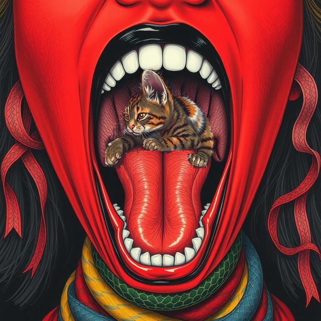 Surreal Dungeon Throat in Comix Art Style