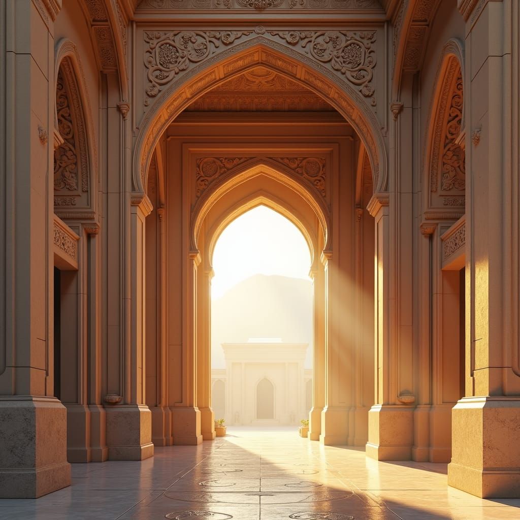 Majestic Taq Kasra Monument in Golden Sunlight