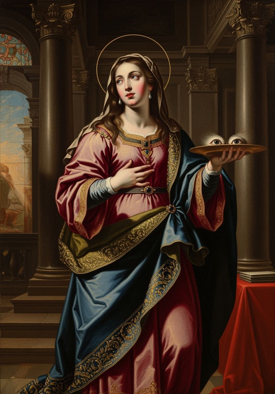 Baroque Saint Lucy of Syracuse Oil Painting