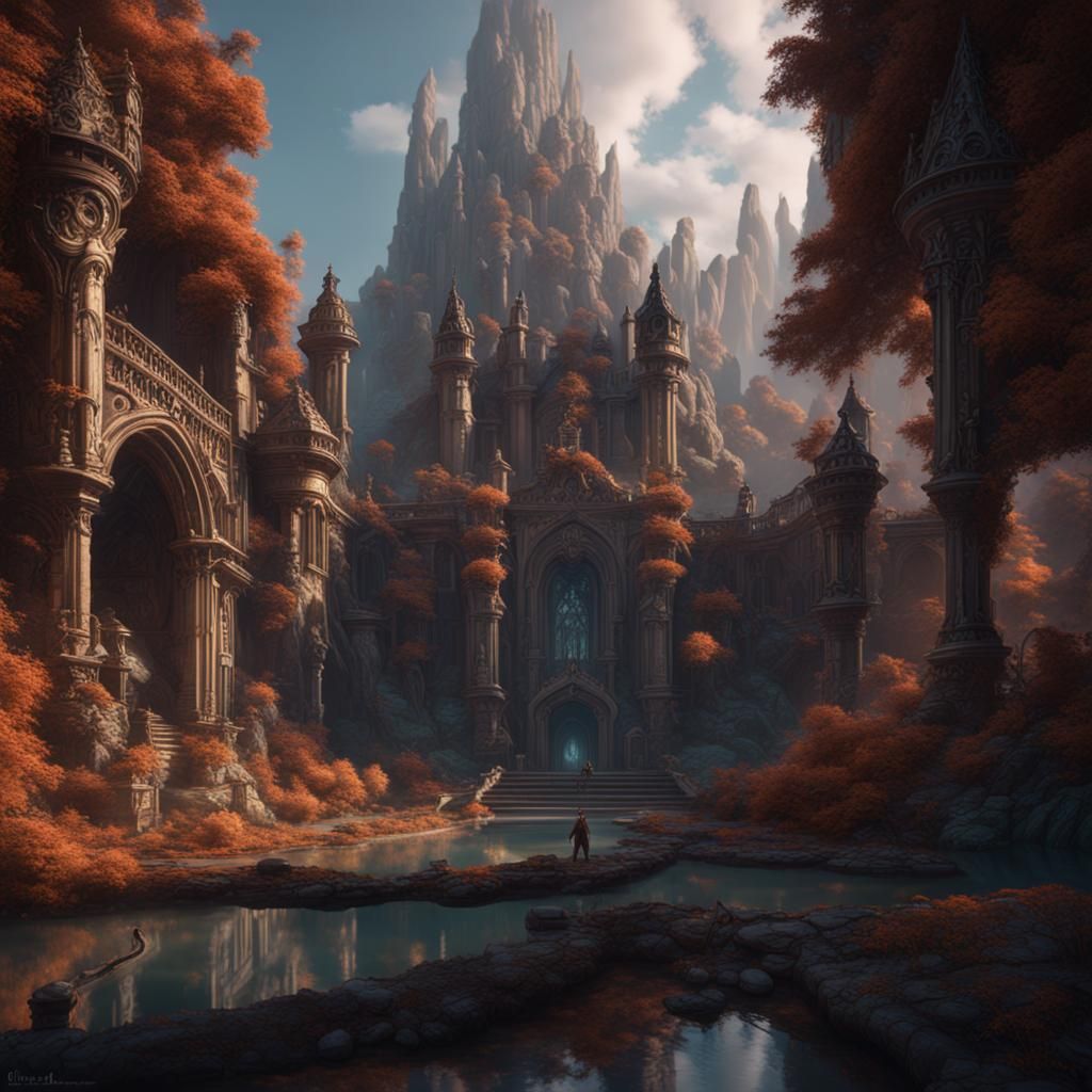 Fantastical Matte Painting in Deep Color