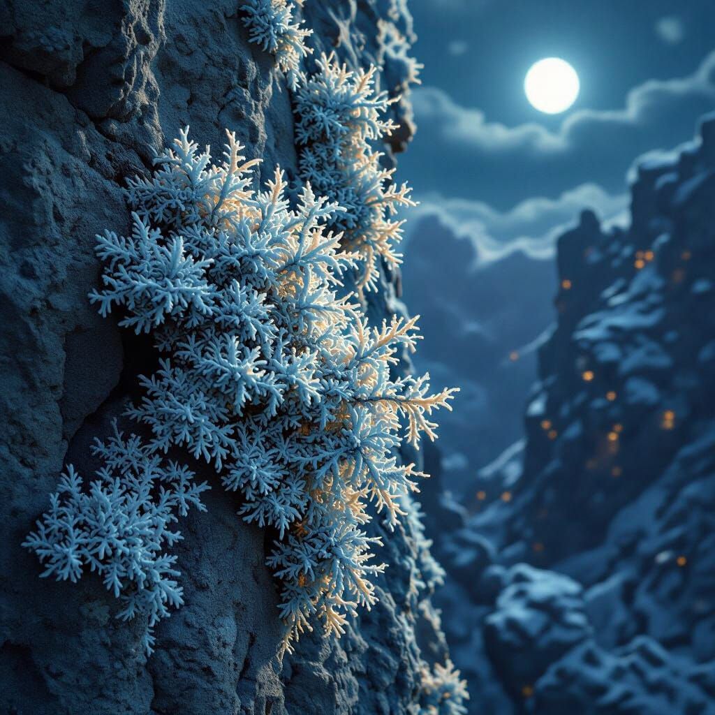 Starveil Lichen in Detailed Matte Painting Style