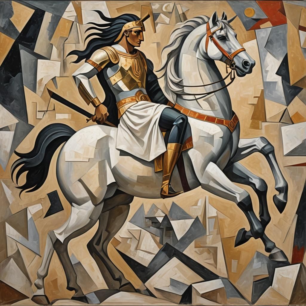 Alexander the Great in Cubist Style