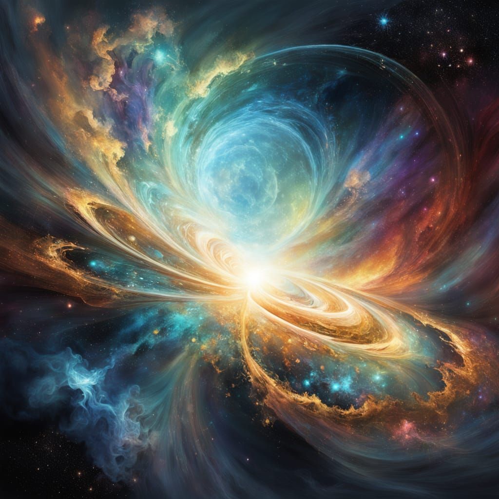 Cosmic Abstract Creation: Kether to Malkuth in Digital Paint...