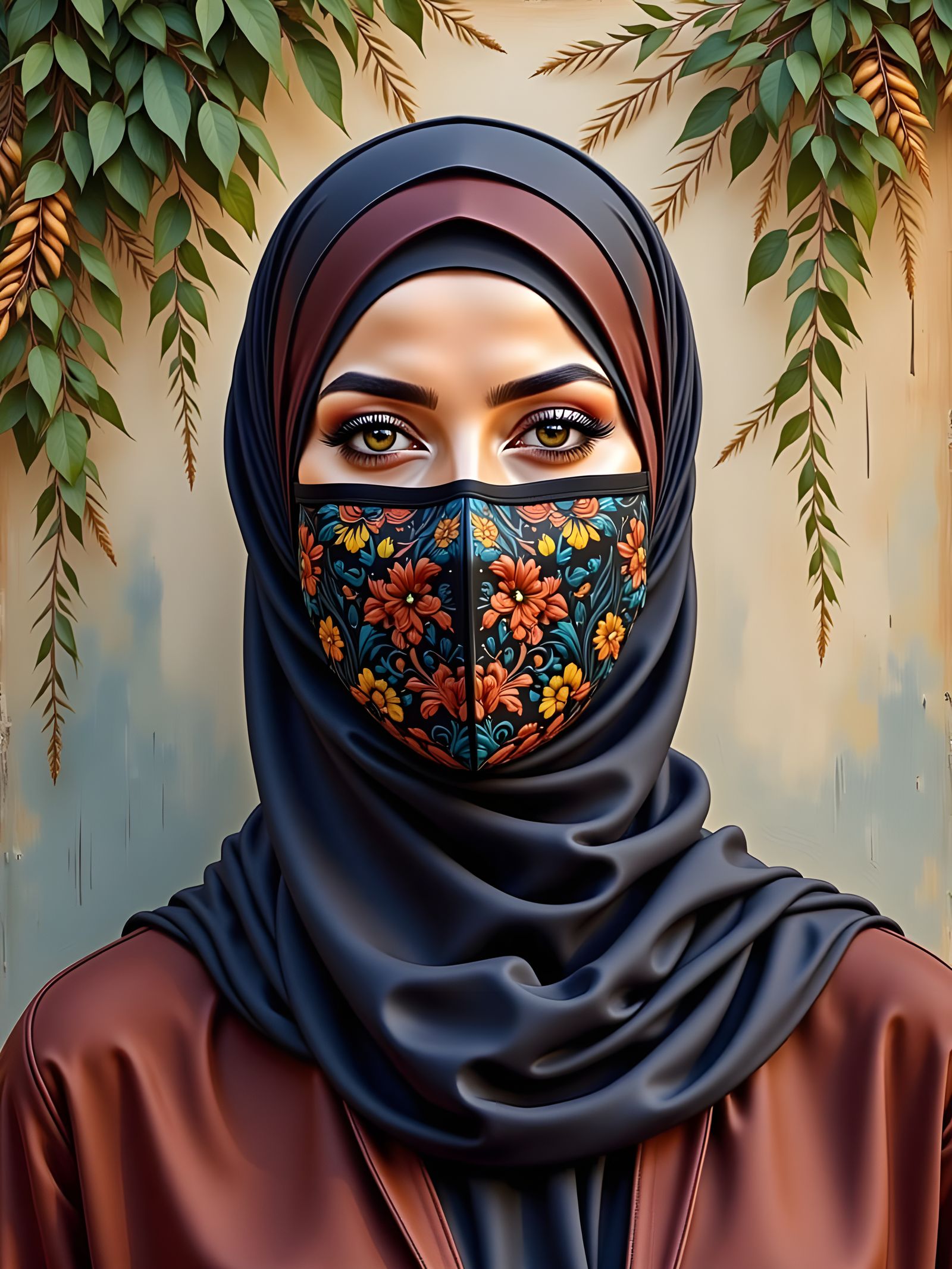 Masked Beauty in Earth Tones