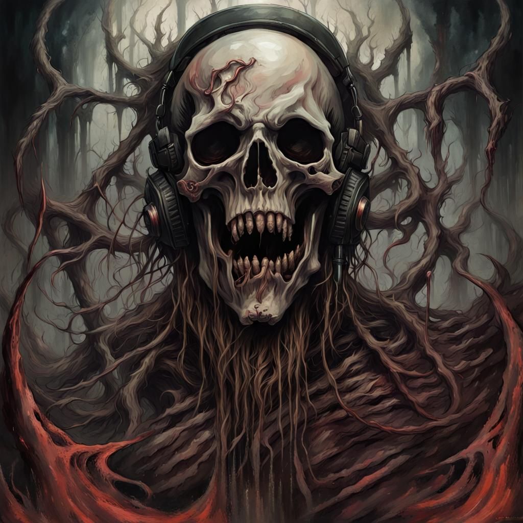 Horror Music Playlist Cover in Gothic Style