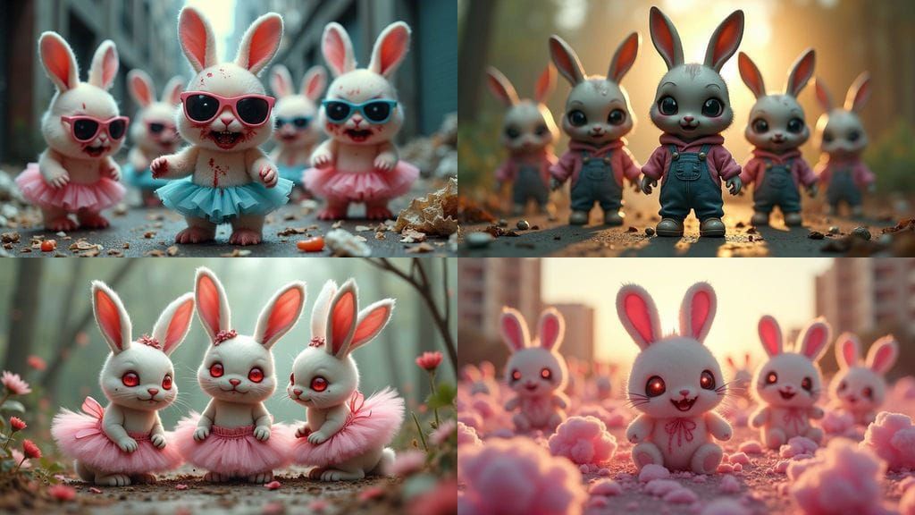 Cute Zombie Bunnies Unleash Fluffy Horror in Photorealism St...