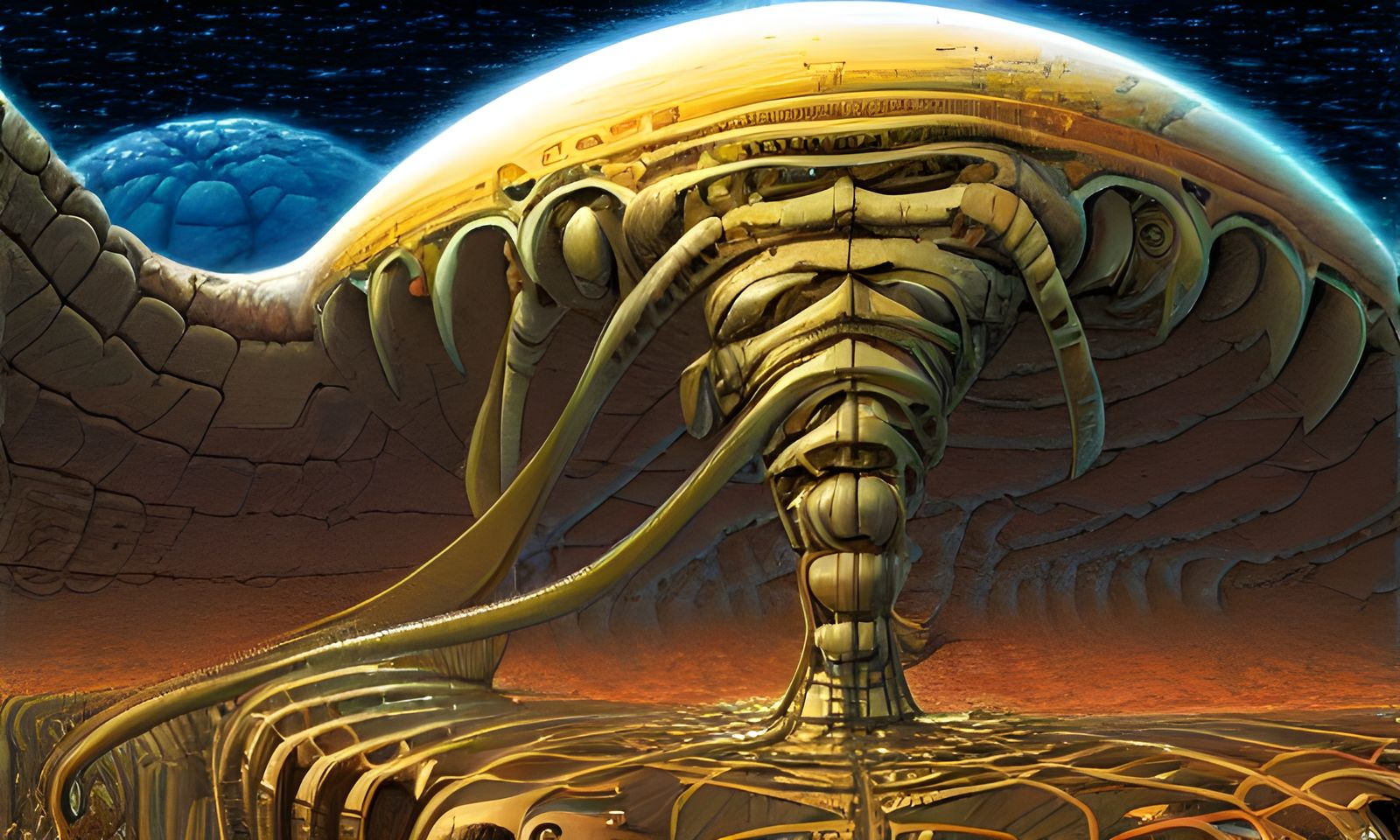 Hyperdetailed Scene Inspired by Visionary Artists