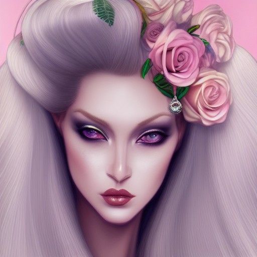 Androgynous God as Princess in Pastel Colors