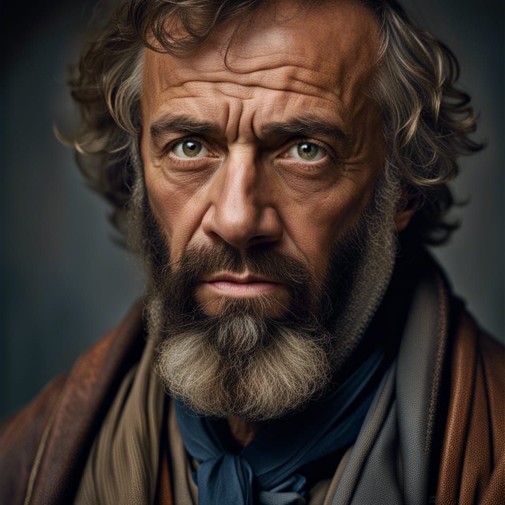 Jean Valjean Portrait in Professional Photography Style
