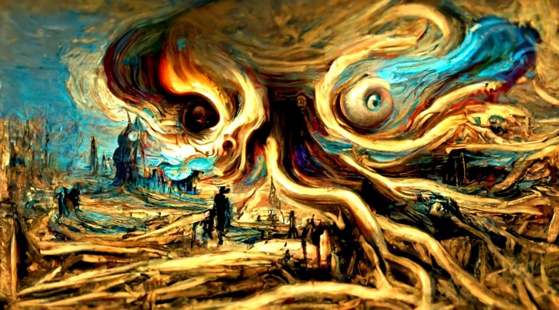 Sinister Psychedelic Hellscape Render in 8k Resolution