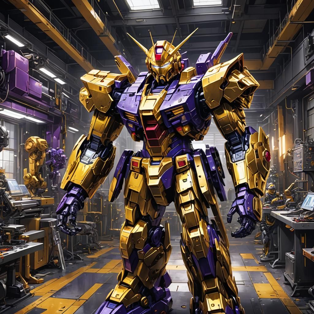 Dark Fantasy Gundam with Iron Man Samurai Armor