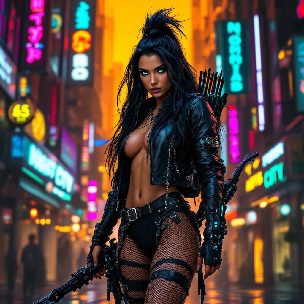 Cyberpunk Goddess of Night City