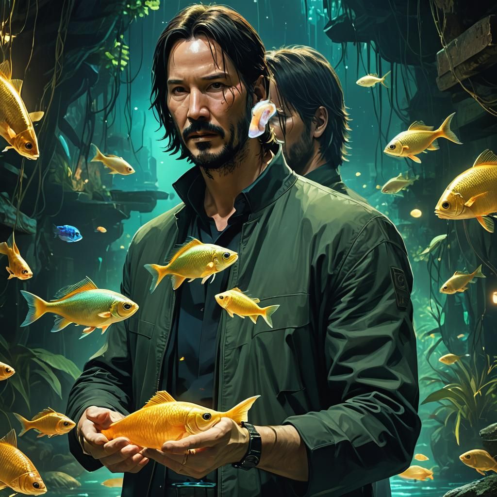 Keanu Reeves as Neo in Mystical Concept Art