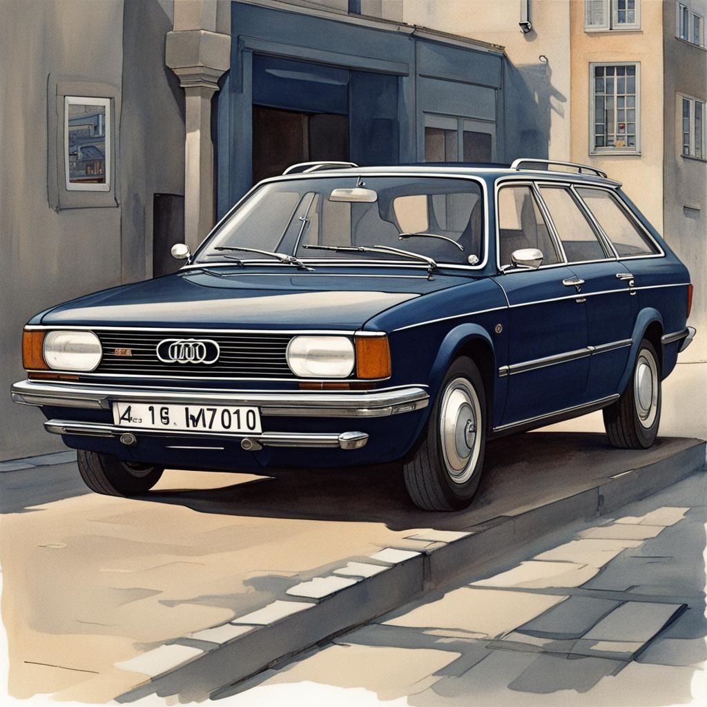 Audi 100 avant, darkblue