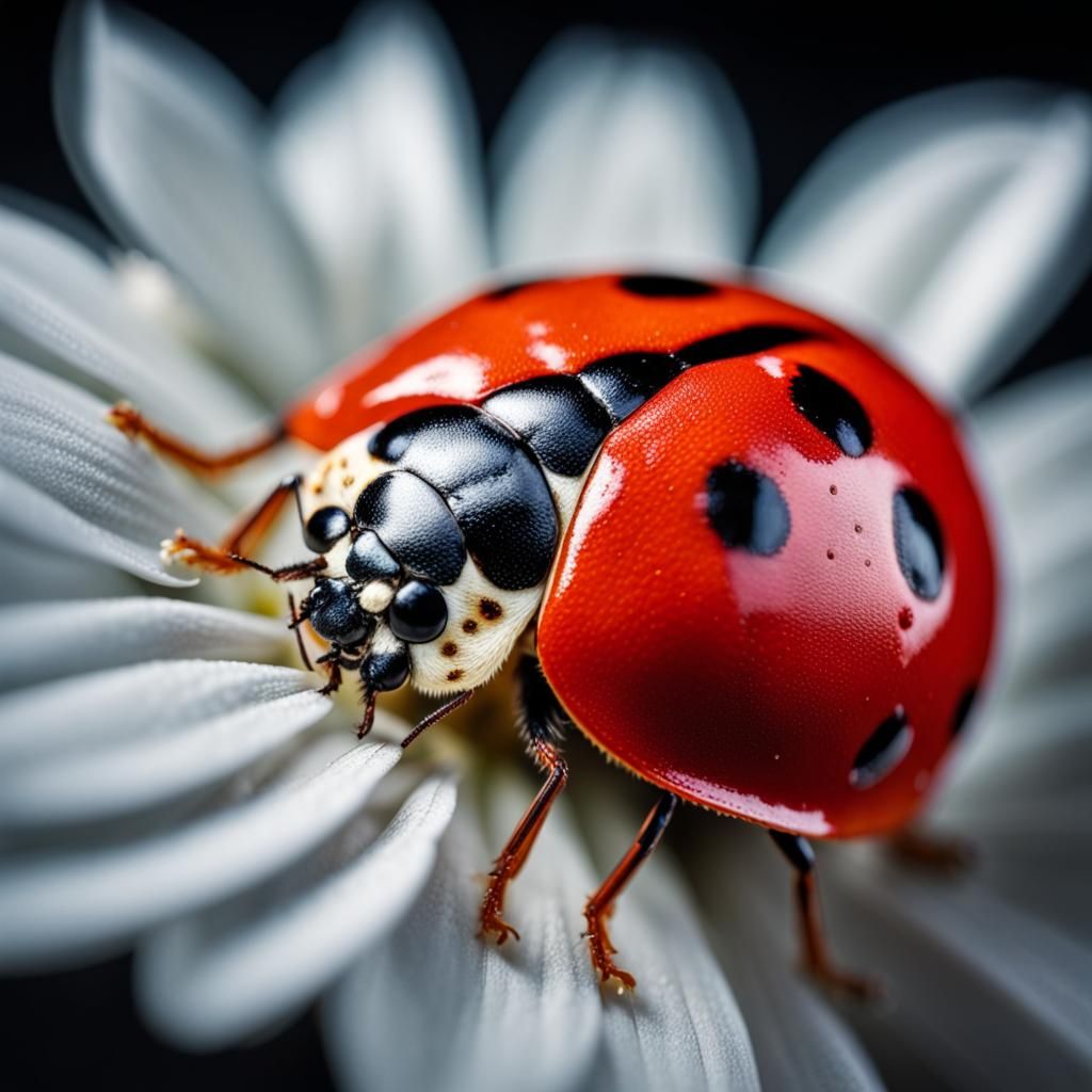 Ladybug's Tiny World: Extreme Close-Up Exploration