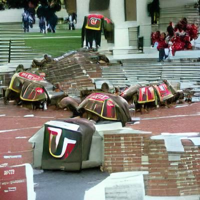 The infamous Roman testudo formation