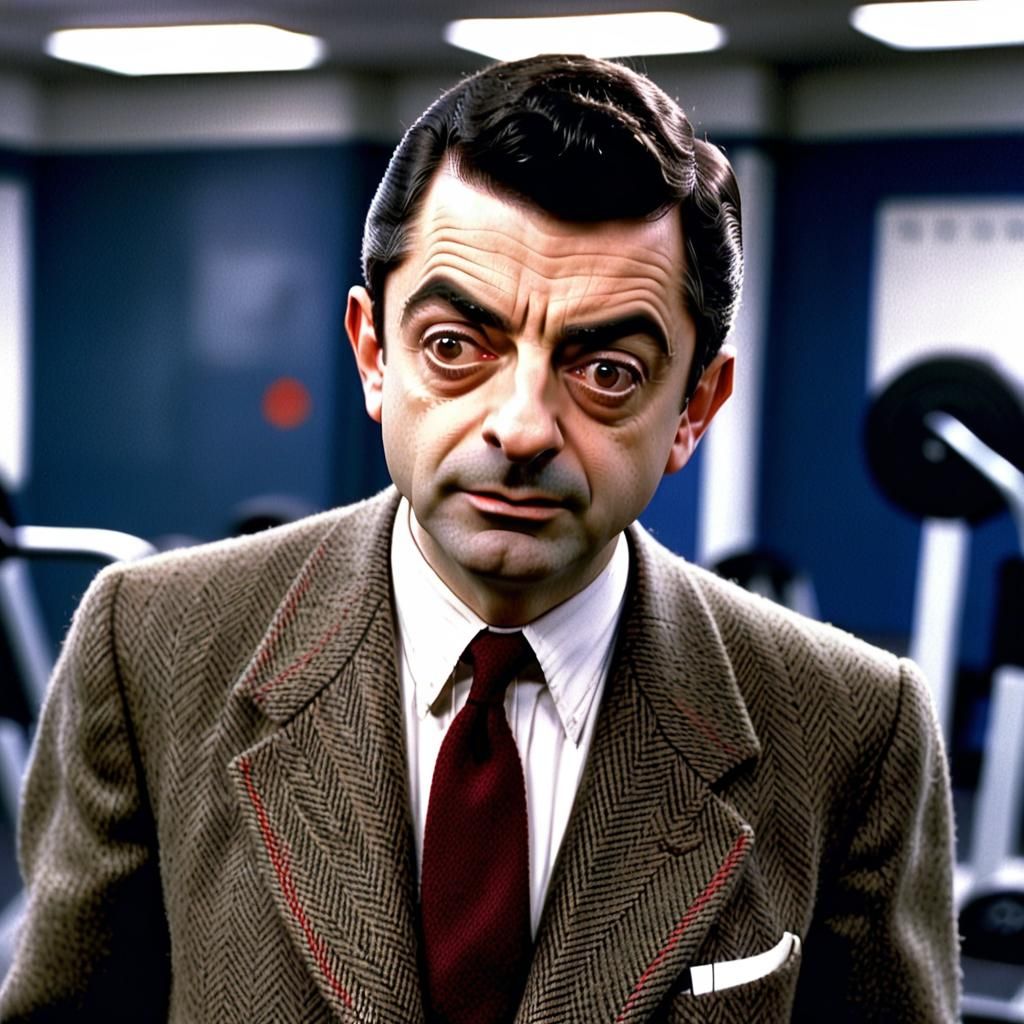 Mr Bean goes to the Gym