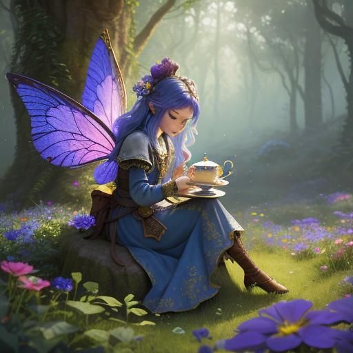 Fairy in Teacup Fantasy Concept Art