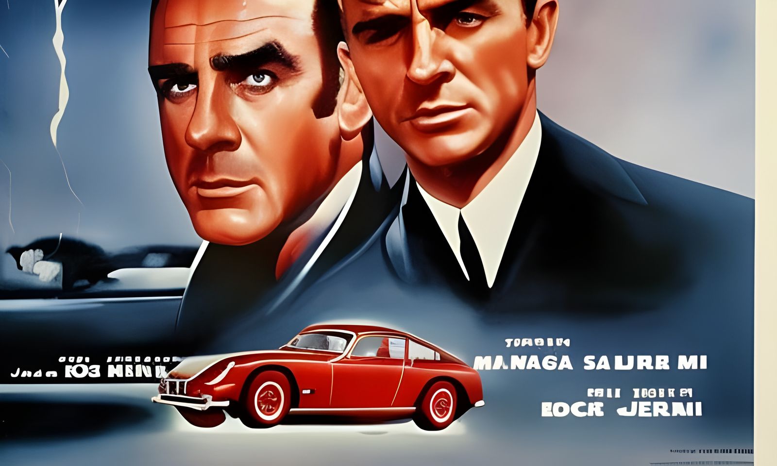 Aston Martin in Rain: A Classic Movie Poster