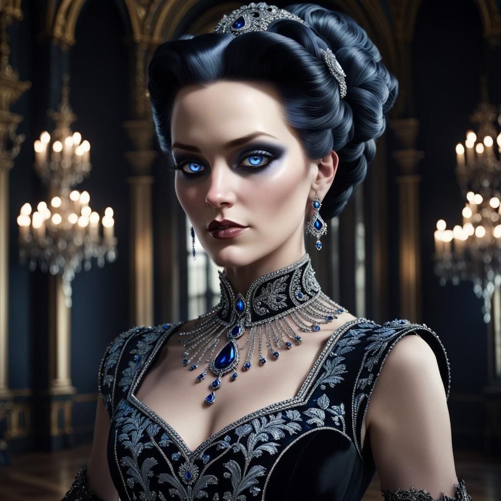 Elegant Aristocrat Lady in Regal Attire