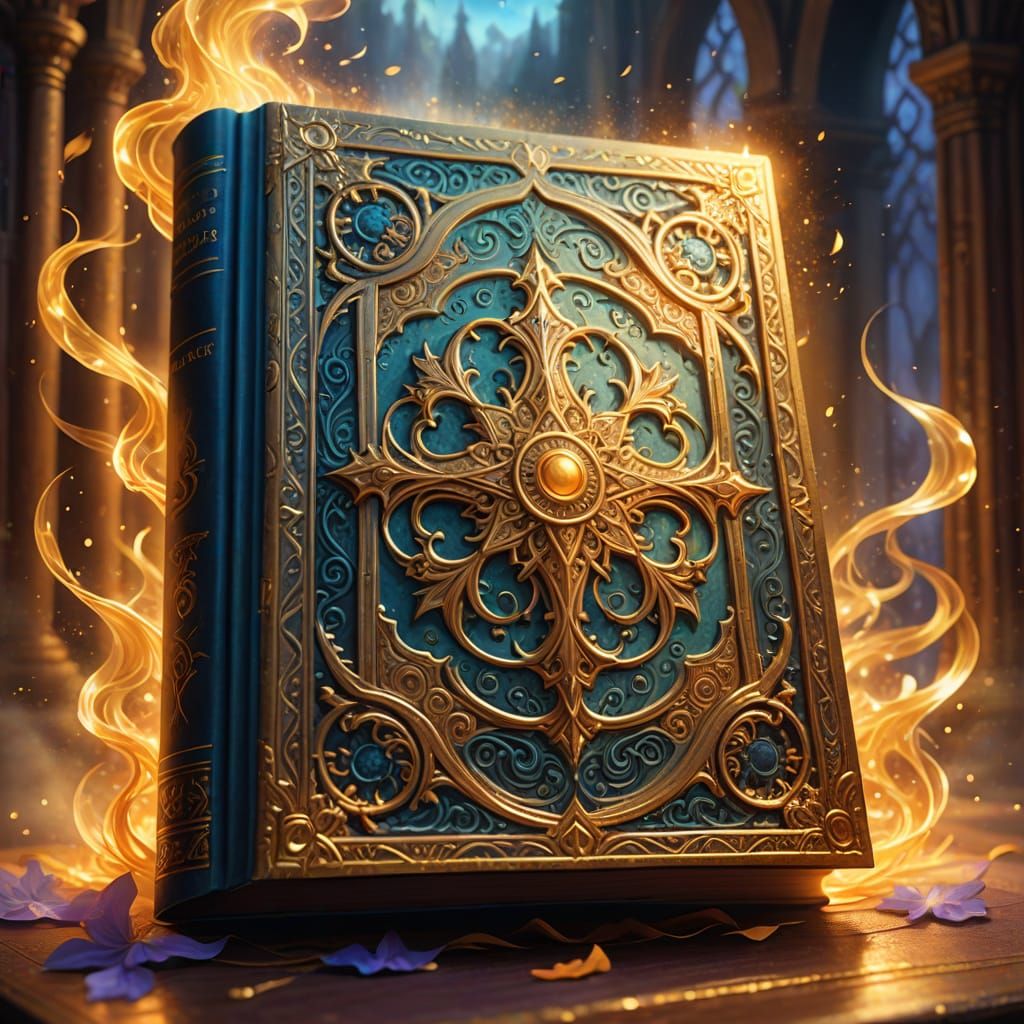 Surreal Fantasy Book Cover Radiates Golden Light